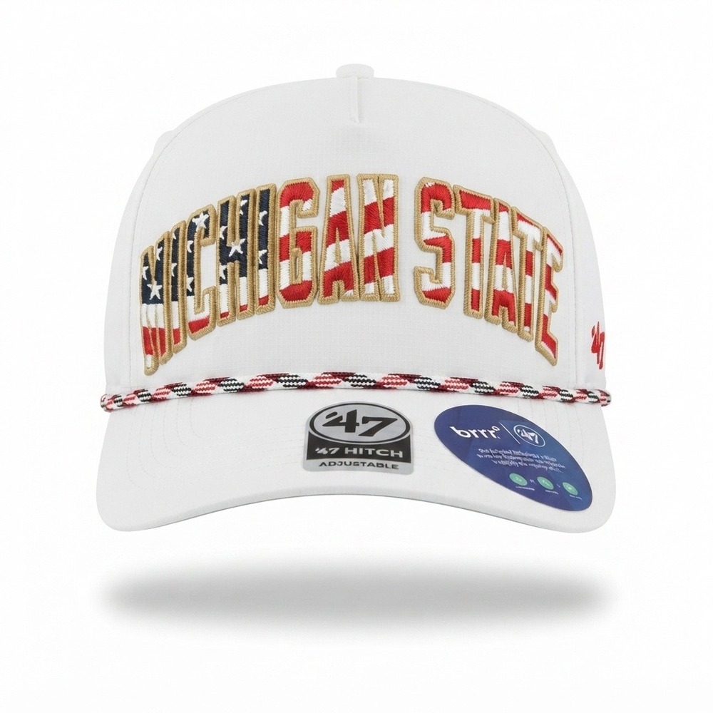 Michigan State Spartans '47 Brand Hat Mens OSFA Flag Flutter Hitch Cap **NEW** - Picture 1 of 10